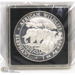 SOMALI 1OZ .999 SILVER AFRICAN WILDLIFE COIN.