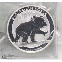 AUSSIE KOALA 2016 SILVER COIN 1 TROY OUNCE.