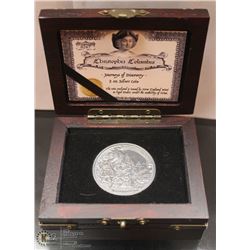 25) 2015-2 OZ ANTIQUE SILVER COIN NEW ZEALAND MINT