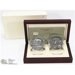 05) 2012 - 2OZ ,2 COIN PURE SILVER SET GERMAN MINT