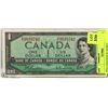 Image 1 : 1954 CANADIAN $1.00 BILL.
