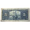 Image 2 : 1937 CANADIAN $5.00 BILL.