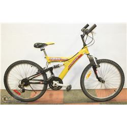 POLICE SEIZURE: YELLOW TRAX GLACIER 21 SPEED BIKE