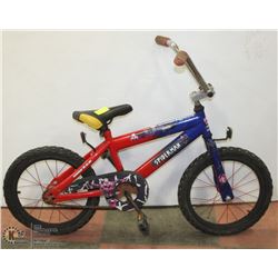 POLICE SEIZURE: SPIDERMAN  KIDS 16" TIRES BIKE