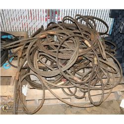 PALLET OF 4 HEAVY DUTY  CABLE 7/8"X10 METERS