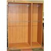 Image 1 : PAIR OF WOOD AND METAL WARDROBE CABINETS