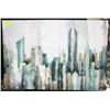 Image 1 : "CITY" CONTEMPORARY DECOR WALL ART CANVAS