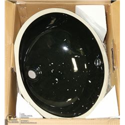 NEW BLACK CERAMIC UNDERMOUNT SINK