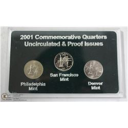 2001 US UNCIRCULATED PROOF ISSUE COIN SET FROM 3