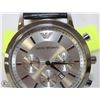 Image 2 : EMPORIO ARMANI MENS WATCH WITH LEATHER STRAP.