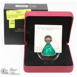 RCM 2008 SILVER TRIANGLE COIN - MILK DELIVERY