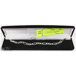 .925 ITALIAN SILVER STAMPED BRACELET IN CASE WITH