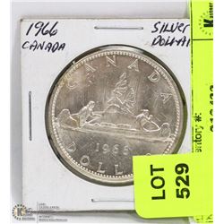 1966 CANADIAN SILVER DOLLAR    ( COLLECTIBLE )