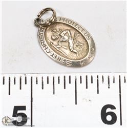 STERLING SILVER SAINT CHRISTOPHERS PENDANT