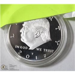 2017 SILVER COLOR US DONALD TRUMP COIN.,