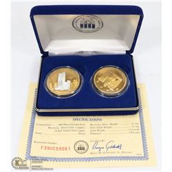 24KT GOLD CLAD COIN SET WITH COA MADE WITH