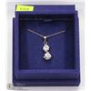 Image 1 : .925 SILVER 18 INCH NECKLACE W/CRYSTAL