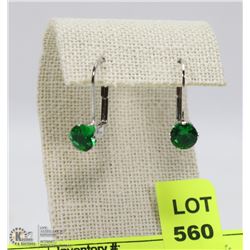 2 CARAT TOTAL WEIGHT GENUINE EMERALD EARRINGS