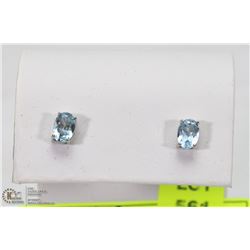 2 CARAT TOTAL WEIGHT GENUINE BLUE TOPAZ EARRINGS