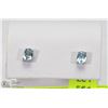 Image 1 : 2 CARAT TOTAL WEIGHT GENUINE BLUE TOPAZ EARRINGS