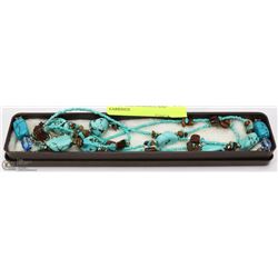 TURQUOISE NECKLACE AND EARRINGS
