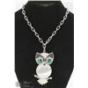 Image 1 : OWL PENDANT NECKLACE WITH SWIVEL HEAD