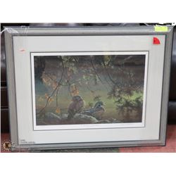 1) DUCKS UNLIMITED "ON THE POND-WOOD DUCKS" BY