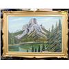 Image 1 : MOUNTAIN SCENE OIL ON BOARD PAINTING