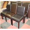 Image 1 : SET OF 6 SIDE CHAIRS INCL 2 BLACK AND 4 BROWN