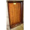 Image 1 : LARGE SOLID WOOD SERVING TRAY 27"X18"