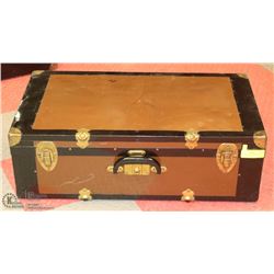 ESTATE METAL TRUNK BROWN