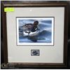 Image 1 : DUCKS UNLIMITED 2011 FRAMED STAMP PRINT 18"X18"