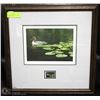 Image 1 : DUCKS UNLIMITED 2016 FRAMED STAMP PRINT 18"X18"