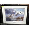 Image 1 : DUCKS UNLIMITED FRAMED BLUEBILLS  PRINT 34"X28"