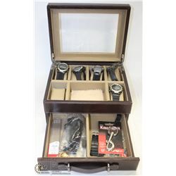 WATCH DISPLAYING JEWELLERY BOX WITH CONTENTS