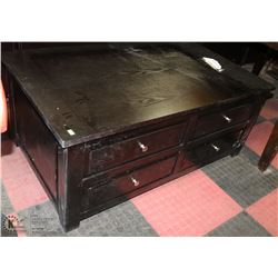 BLACK 4 DRAWER COFFEE TABLE