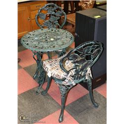 METAL BISTRO TABLE  SET WITH 2 CHAIRS