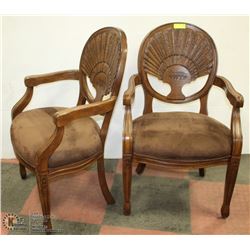 2 CARVED WOOD DUCKS UNLIMITED CHAIRS