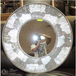 LARGE ROUND MOSAIC MIRROR, 34" DIAMETER