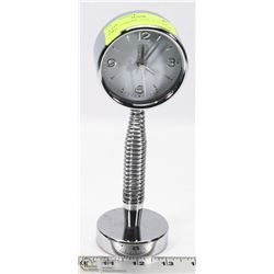 STOKES CHROME DESK TOP SPRING CLOCK