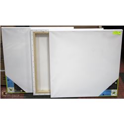 CASE OF 3 TRIPLE PRIMED 24" X24"STRETCHED CANVAS