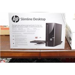 NEW HP SLIMLINE DESKTOP 260 W/WIN 10/1 TERABYTE HD