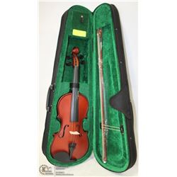 NEW VIOLIN & BOW IN CASE 22" LONG (VIOLIN)
