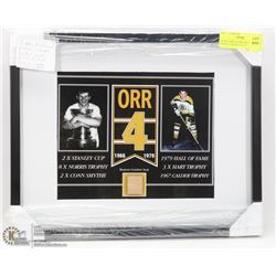 BOBBY ORR FRAMED PICTURE WITH BOSTON GARDEN SEAT