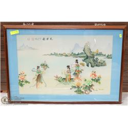 CHINESE NATURAL STONE SHADOW BOX PICTURE