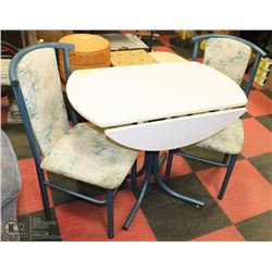 DROP LEAF TABLE WITH 2 CHAIRS