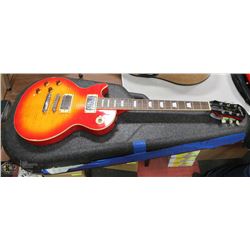 EPIPHONE LES PAUL SUNBURST LEFT HANDED WITH CASE.