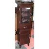 Image 1 : BROWN WOOD DISPLAY CABINET