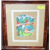 Image 1 : FRAMED ARTWORK BIRD 16X19