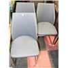 Image 1 : GROUP OF 3 NEW GREY LEATHERETTE WITH CHROME LEG